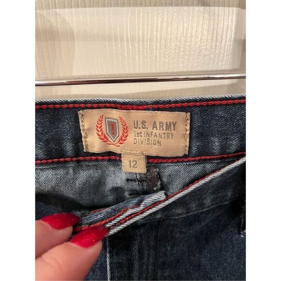 U.S. Army 1st Infantry Division Straight Leg Jeans sz 12 EUC - Picture 3 of 7